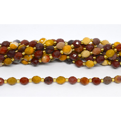 Mookaite Faceted Rice 6x8mm strand 40 beads