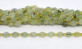 Prehnite Faceted Rice 6x8mm strand 40 beads-beads incl pearls-Beadthemup