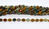 Ocean Jasper Faceted Rice 6x8mm strand 40 beads-beads incl pearls-Beadthemup