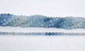 Aquamarine shaded faceted round 6mm strand 68 beads-beads incl pearls-Beadthemup