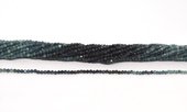 Blue Tourmaline shaded faceted round 2mm strand 178 beads-beads incl pearls-Beadthemup