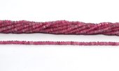 Pink Tourmaline tiny saucer 1x3mm strand 290 beads-beads incl pearls-Beadthemup