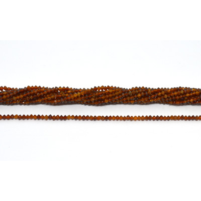 Orange Garnet tiny saucer 2x3mm strand 180 beads