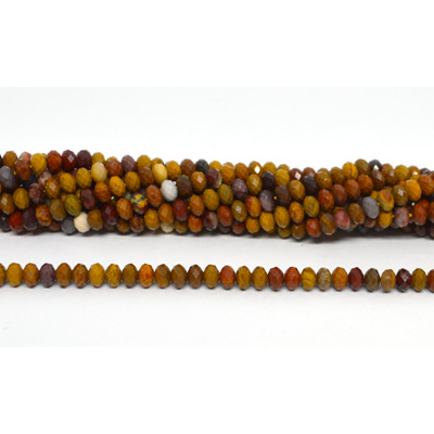 Mookaite Faceted rondel  4x6mm strand 106 beads