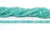 Amazonite Faceted rondel  4x6mm strand 92 beads-beads incl pearls-Beadthemup