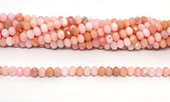 Pink Opal peruvian faceted rondel 3x5mm strand 96 beads-beads incl pearls-Beadthemup