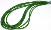 Tsavorite polished rondel 40cm strand 1.8-3.3mm-beads incl pearls-Beadthemup