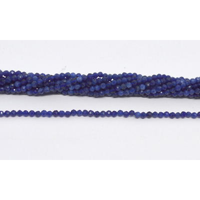 Sodalite A faceted round 2mm strand 180 beads