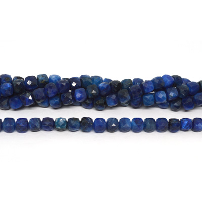 Kyanite faceted cube 6mm strand 65 beads