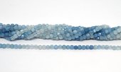 Aquamarine faceted cube 4mm strand 82 beads-beads incl pearls-Beadthemup
