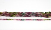 Rainbow tourmaline rondel 3.8x2mm strand 154 beads-beads incl pearls-Beadthemup