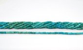 Turquoise shaded USA polished rondel 3x2mm strand 210 beads-beads incl pearls-Beadthemup