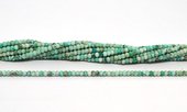 Peruvian Turquoise faceted rondel 2x3mm strand 180 beads-beads incl pearls-Beadthemup