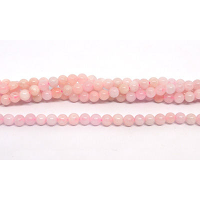 Morganite natural polished round 4mm strand 88 beads