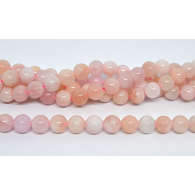 Morganite natural polished round 10mm strand 41 beads