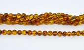 Amber round 6mm strand 60 beads-beads incl pearls-Beadthemup