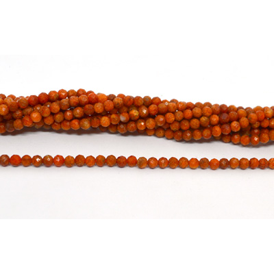 Sponge coral Faceted 3mm round strand 180 beads