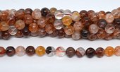 Red Iron/Hematoid Quartz polished round 10mm strand 36 beads-beads incl pearls-Beadthemup