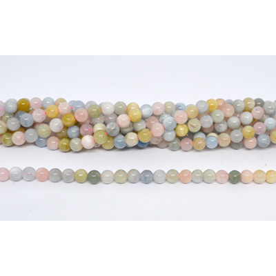 Beryl polished round 6mm strand 62 beads