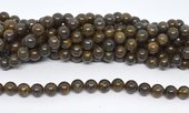 Bronzite polished round 8mm strand 44 beads-beads incl pearls-Beadthemup
