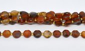Red Agate Faceted Coin 10mm strand 32 beads-beads incl pearls-Beadthemup