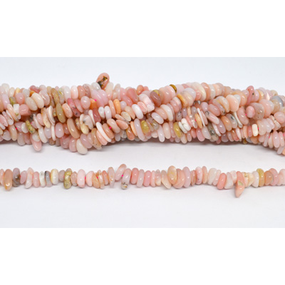 Pink Peruvian Opal Chips approx 10x3mm strand 40 cm