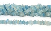 Aquamarine Chips approx 11x3mm strand 40 cm-beads incl pearls-Beadthemup