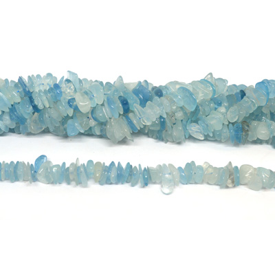 Aquamarine Chips approx 11x3mm strand 40 cm
