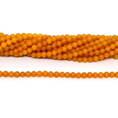Amber Round 4mm strand 100 beads