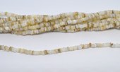 Natural Freshwater Shell rondel/heshi cream 4mm strand 200-250 beads-beads incl pearls-Beadthemup