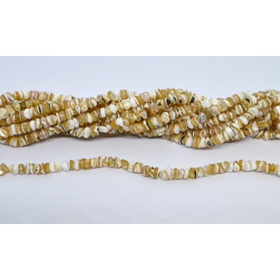 Natural Freshwater Shell rondel/heshi wheat 5mm strand 140 beads