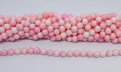 Pink shell polished round 6.8/6mmstrand 63 beads-beads incl pearls-Beadthemup