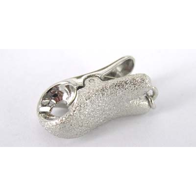 Sterling Silver Clasp Lariart 18mm Brushed