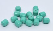 Resin Barrel 8x9mm Turquoise EACH BEAD-beads incl pearls-Beadthemup
