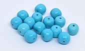 Resin Barrel 10x9mm Turquoise EACH BEAD-beads incl pearls-Beadthemup