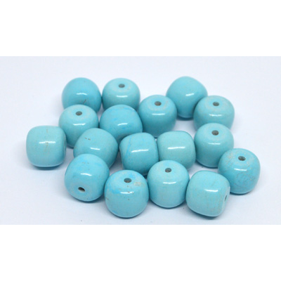 Resin Barrel 9x8mm light Turquoise EACH BEAD