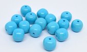 Resin Barrel 10x9mm Turquoise EACH BEAD-beads incl pearls-Beadthemup