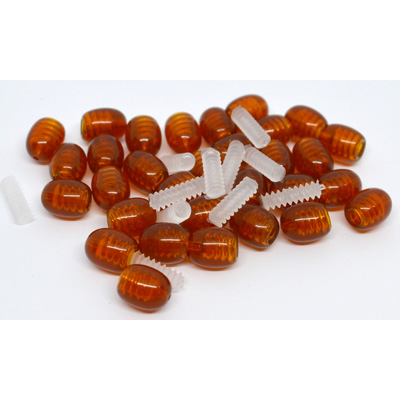 Plastic Screw Clasp For amber Jewellery Dark Brown