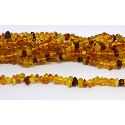 Amber Chips 8x4mm strand 100 beads