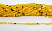 Amber Barrel and round/roundel approx 4x7mm strand 80 Barrels-beads incl pearls-Beadthemup