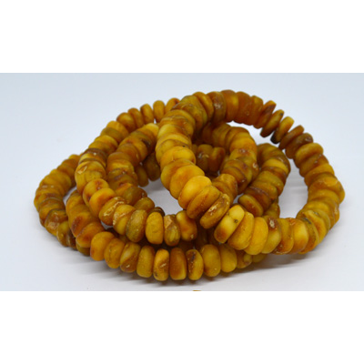 Amber Rough Rondel strand 45 beads