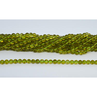 Green Quartz polished Round 6mm strand 60 beads