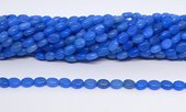 Blue agate Polished oval 6x8mm strand 50 beads-beads incl pearls-Beadthemup
