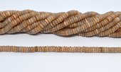 Peach Moonstone Polished Rondel 6x2mm strand 180 beads-beads incl pearls-Beadthemup