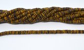 Tiger Eye Polished Rondel 6x2mm strand 180 beads-beads incl pearls-Beadthemup