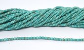 Howlite Dyed Polished Rondel 2x4mm strand 164 beads-beads incl pearls-Beadthemup