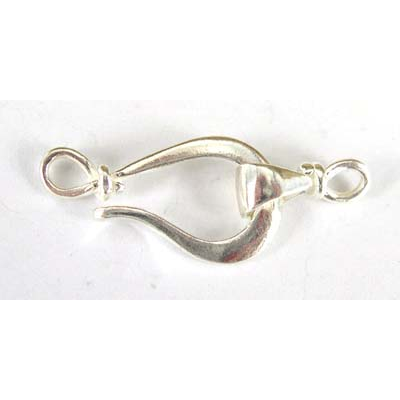Sterling Silver Clasp Hook 28x11mm total length