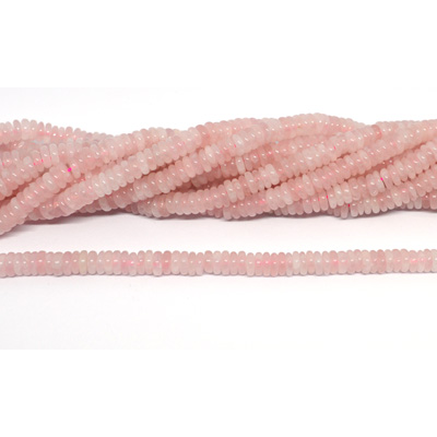 Rose Quartz Polished Rondel 6x2mm strand 180 beads
