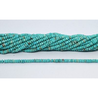 Howlite Dyed Faceted Rondel 2x4mm strand 164 beads