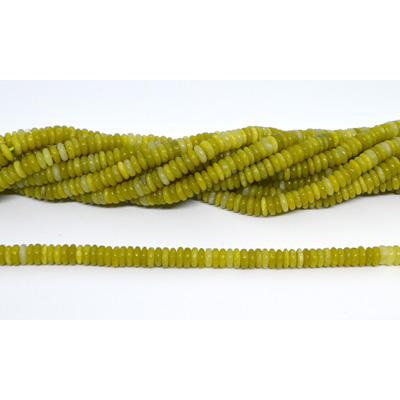 Lemon Jade Polished Rondel 6x2mm strand 180 beads